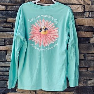 💕NWT💕 Teal with Sunflower Long Sleeve T-sh…